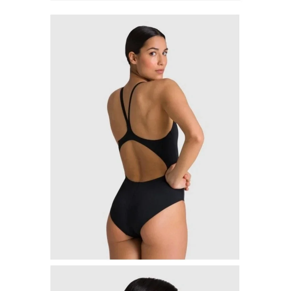 NWT Arena Team Light Drop Solid‎ Back One Piece Swimsuit Sz 26